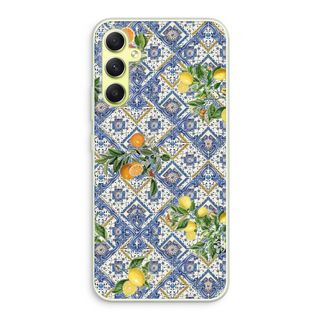 Blue tiles, lemons and oranges - small