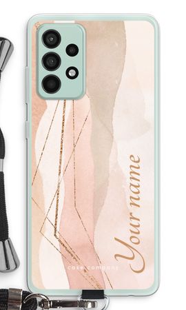 Gold Lines Namecase - Blush