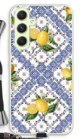 Blue tiles and lemons