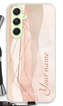 Gold Lines Namecase - Blush