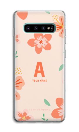 Tropical Pink Flowers Monogram