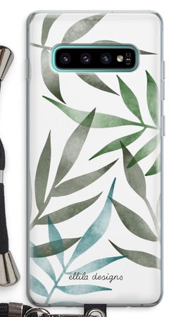 Tropical watercolor leaves