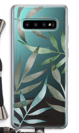 Tropical watercolor leaves