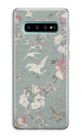 Japanese crane birds blossom