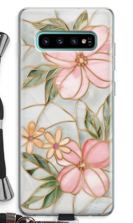 Orange stained glass flower