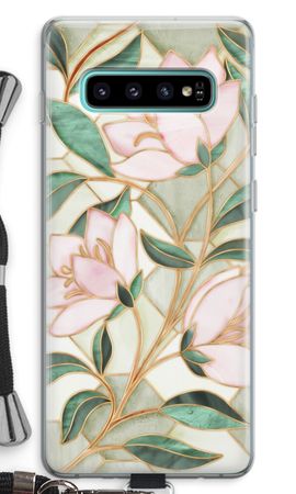 Orange stained glass flower