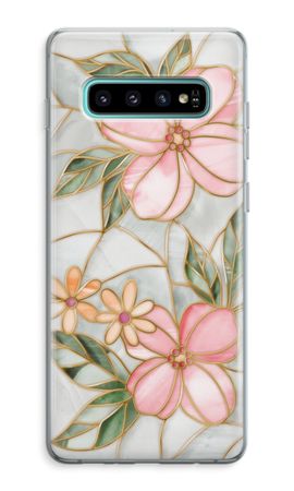 Orange stained glass flower