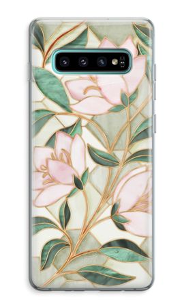 Pink stained glass flower