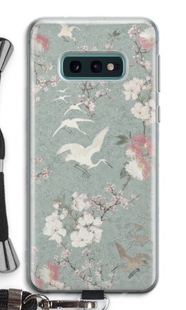 Japanese crane birds blossom