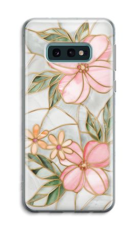 Fleur en vitrail orange