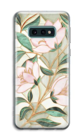 Fleur en vitrail orange