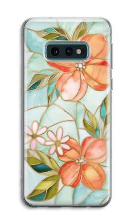 Fleur en vitrail orange