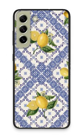 Blue tiles and lemons