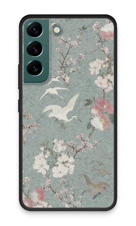Japanese crane birds blossom