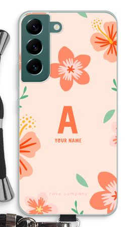 Tropical Pink Flowers Monogram