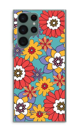 Retro Flowers - Blue