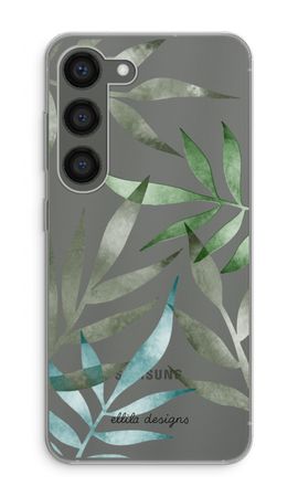 Tropical watercolor leaves