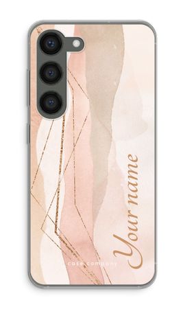 Gold Lines Namecase - Blush