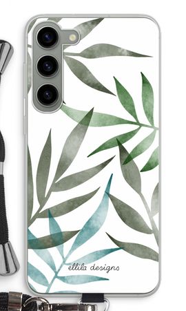 Tropical watercolor leaves