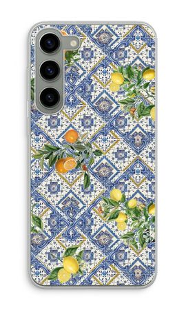 Blue tiles, lemons and oranges - small