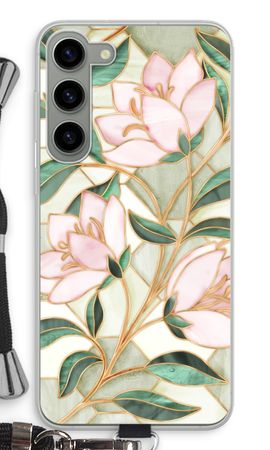 Orange stained glass flower