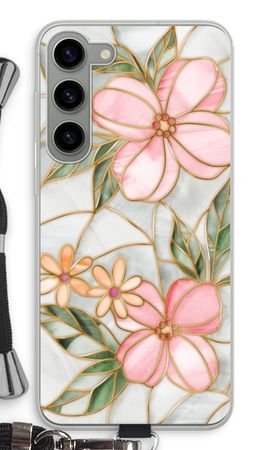 Orange stained glass flower