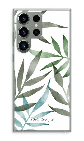 Tropical watercolor leaves