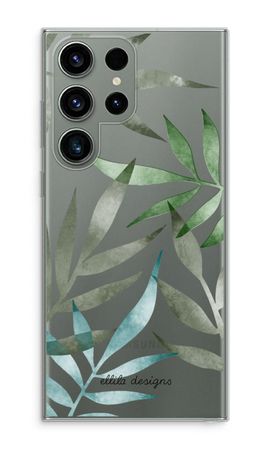 Tropical watercolor leaves