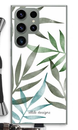 Tropical watercolor leaves