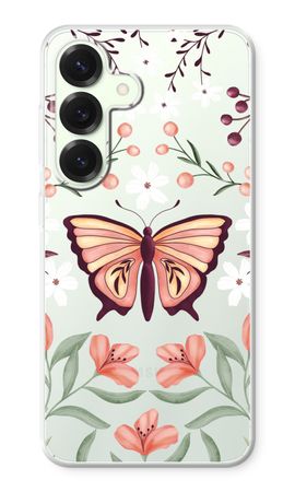 Schmetterling in einer blumigen Welt