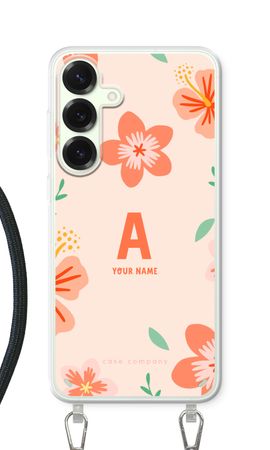 Tropical Pink Flowers Monogram