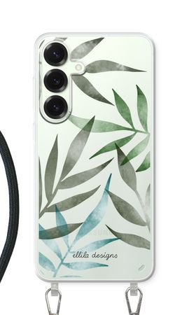 Tropical watercolor leaves