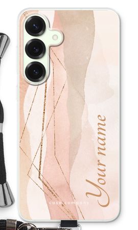 Gold Lines Namecase - Blush