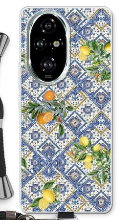 Blue tiles, lemons and oranges - small