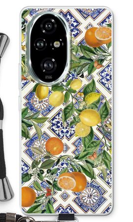 Blue tiles, lemons and oranges