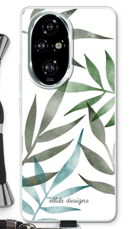 Tropical watercolor leaves