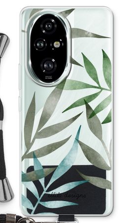 Tropical watercolor leaves