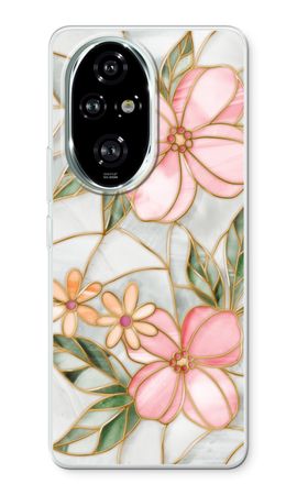 Oranje glas in lood bloem