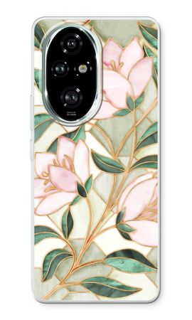 Oranje glas in lood bloem