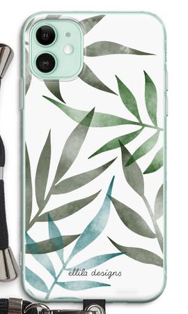 Tropical watercolor leaves