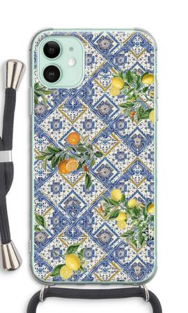 Blue tiles, lemons and oranges - small