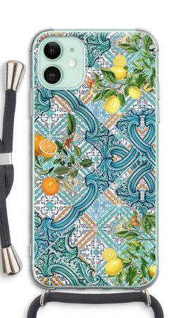 Blue tiles, lemons and oranges