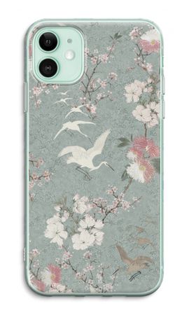 Japanese crane birds blossom