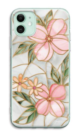 Orange stained glass flower