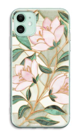 Orange stained glass flower