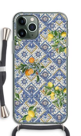 Blue tiles, lemons and oranges - small