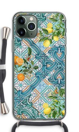 Blue tiles, lemons and oranges