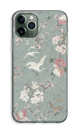 Japanese crane birds blossom