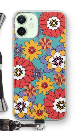 Retro Blumen - Blau