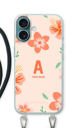 Tropical Pink Flowers Monogram